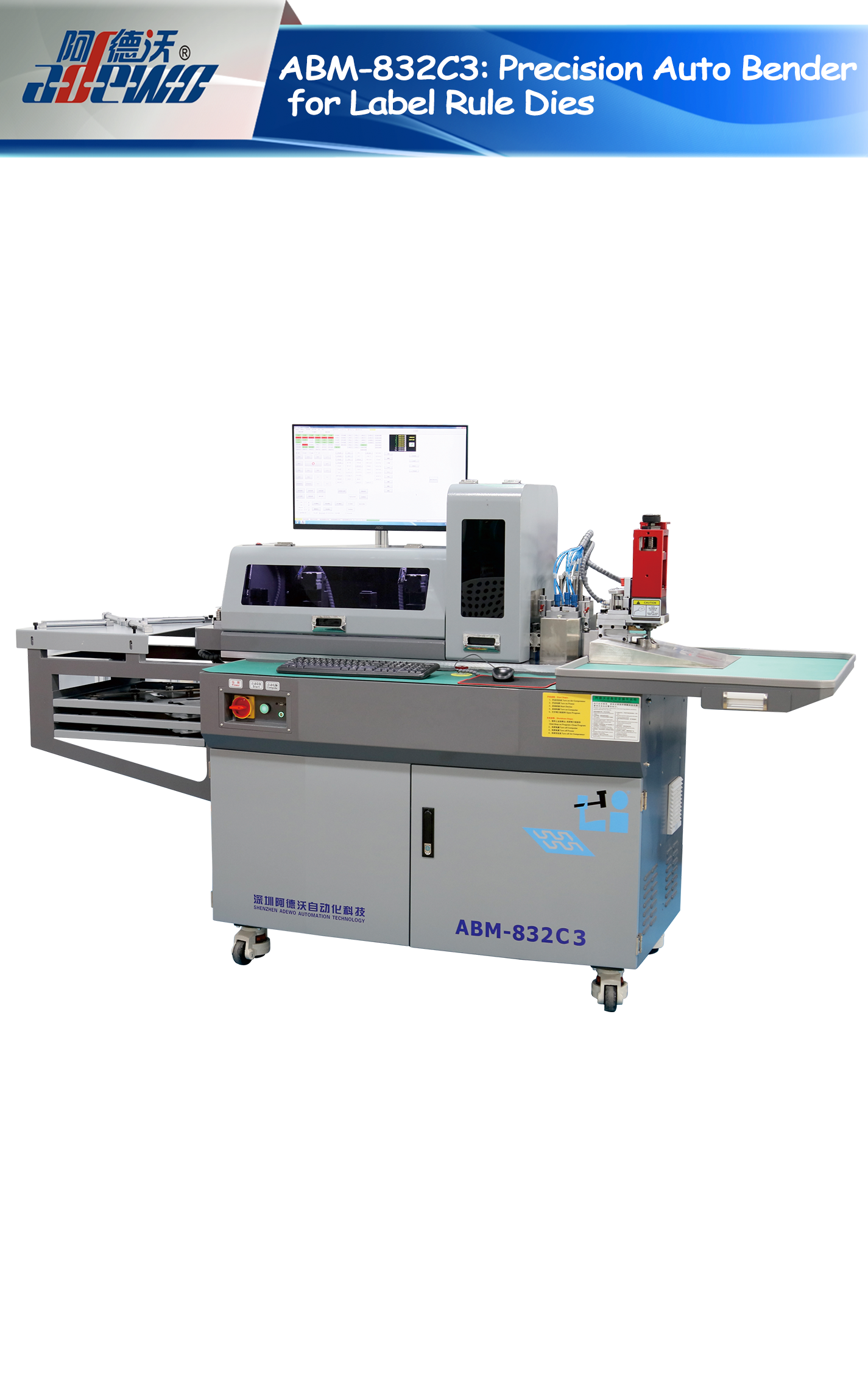 ABM-832C3: Precision Auto Bender for Label Rule Dies